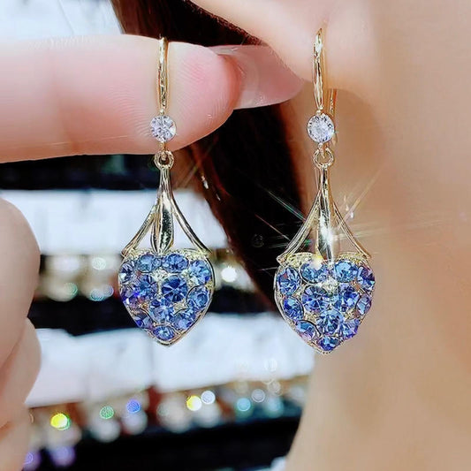 ✨Kup 1 i otrzymaj 1 gratis (2 pary) ✨Nowe diamentowe kolczyki w kształcie serca