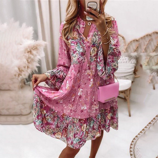 🌺Elegancka damska sukienka z modnym nadrukiem