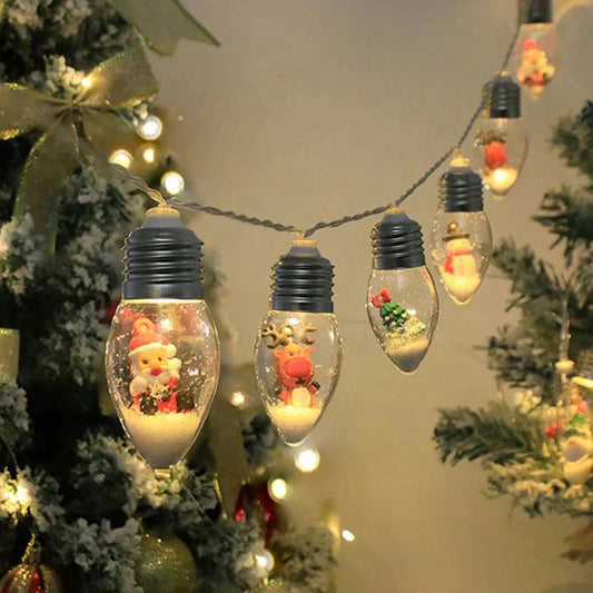 🎄Vintage świąteczna girlanda dekoracyjna — lampki LED🎅💡