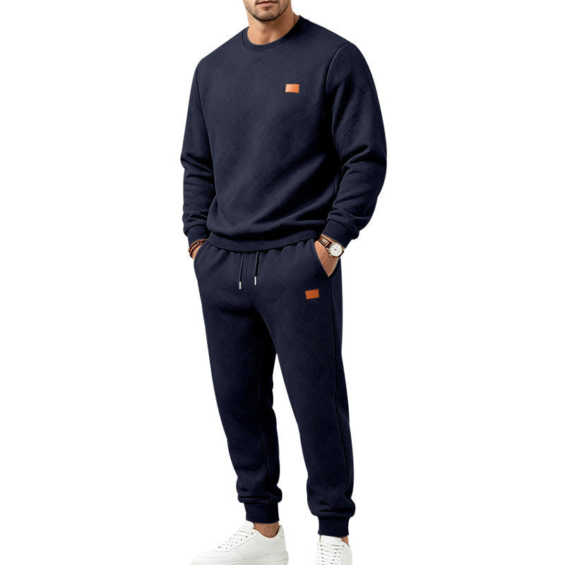 💥Limited-time offer👕Men's Casual Textured Jacquard Sports Set