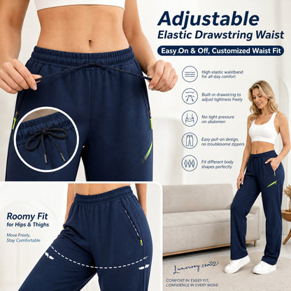 👖 Women's Cargo Trousers – Elastic Drawstring Waist & Relaxed Straight Leg  ✨