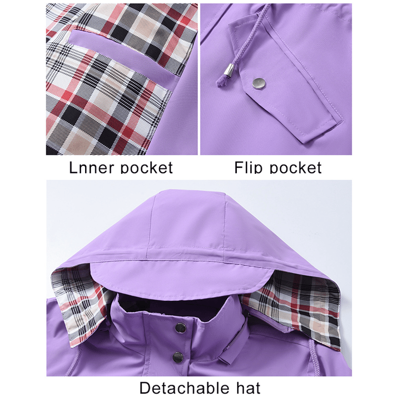 🌧️💧Ultimate Plaid Waterproof Jacket for Women🍃Unleash Style and Durability in Any Storm!
