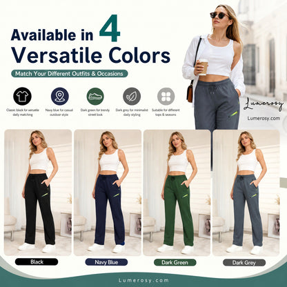 👖 Women's Cargo Trousers – Elastic Drawstring Waist & Relaxed Straight Leg  ✨