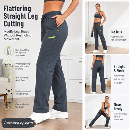 👖 Women's Cargo Trousers – Elastic Drawstring Waist & Relaxed Straight Leg  ✨