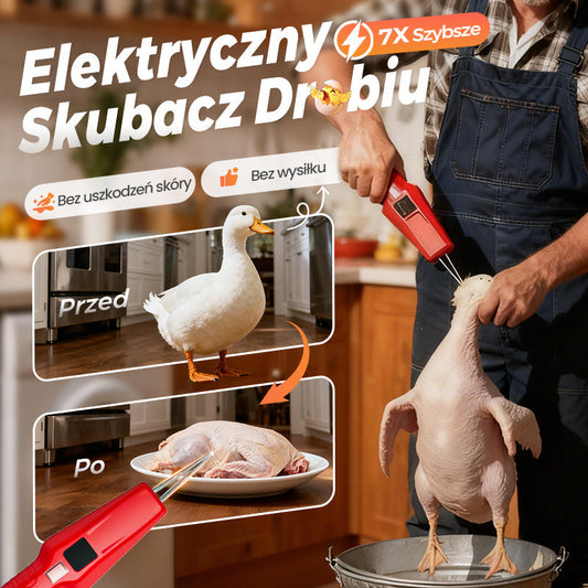 🦆🔥Elektryczna maszyna do skubania drobiu – łatwe skubanie, oszczędność czasu i wysiłku!