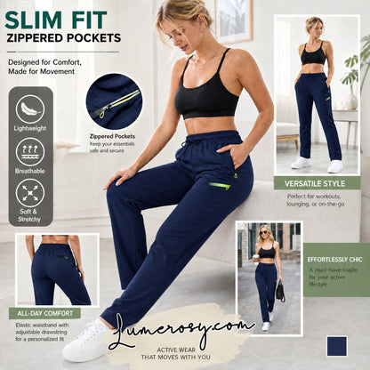 👖 Women's Cargo Trousers – Elastic Drawstring Waist & Relaxed Straight Leg  ✨