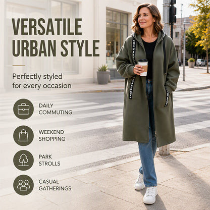 📢Autumn New  - 50% Off✨Long Zipper Hoodie with Pockets - Versatile, Warm, and Comfortable