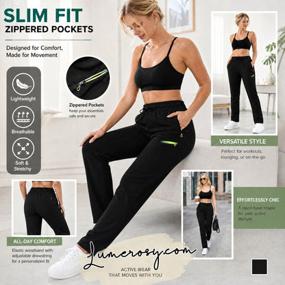 👖 Women's Cargo Trousers – Elastic Drawstring Waist & Relaxed Straight Leg  ✨