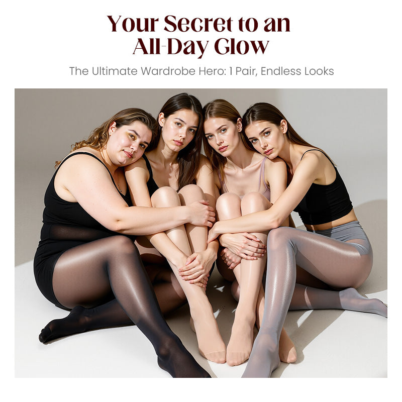 🌸Hot Sale 50% OFF👑 Transparent High-Waisted Shiny Sheer Tights for Women - Sheer & Comfortable