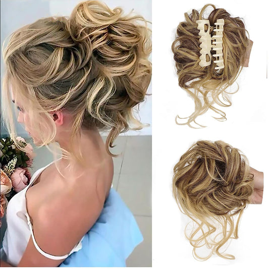 Kup 1 i otrzymaj 1 gratis✨Naturalna peruka clip bun - idealna do noszenia na co dzień!✨