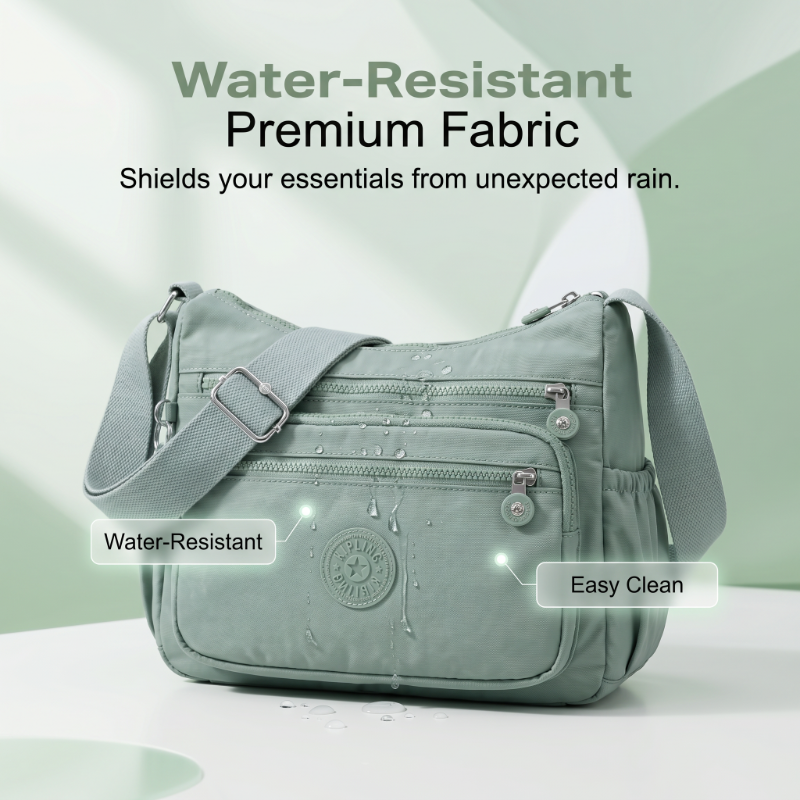 👜Lightweight Multi-Pocket Nylon Crossbody Bag – Lightweight, Water-Resistant & Perfect For Everyday Adventures