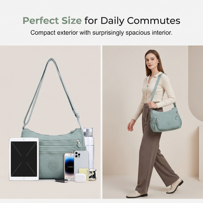 👜Lightweight Multi-Pocket Nylon Crossbody Bag – Lightweight, Water-Resistant & Perfect For Everyday Adventures