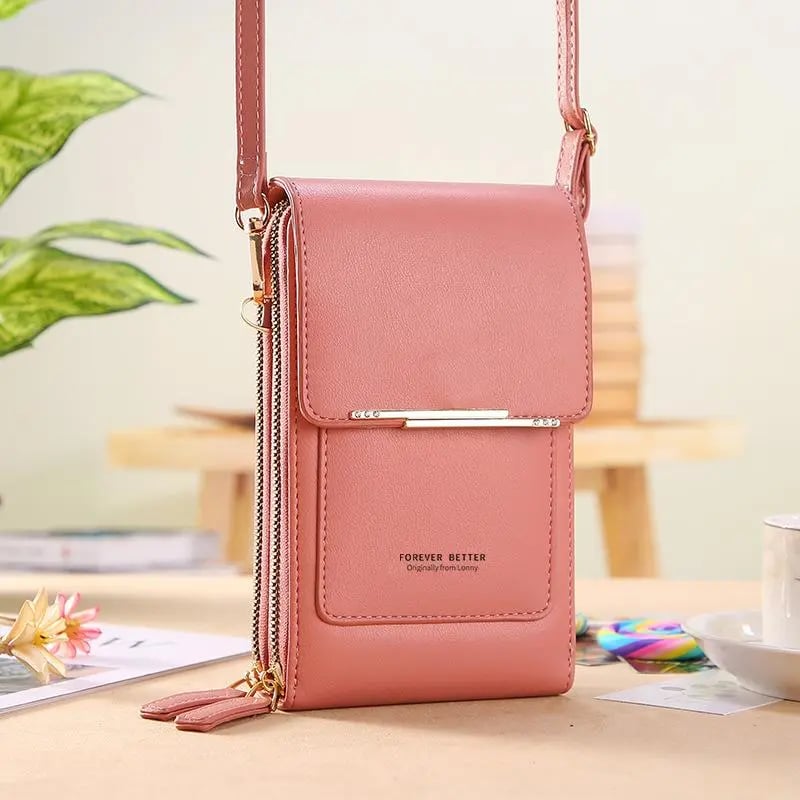📱👛 Simple and elegant women's touchscreen crossbody phone wallet