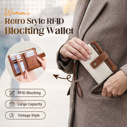 👛Retro portfel damski z blokadą RFID — stylowy, pojemny i bezpieczny
