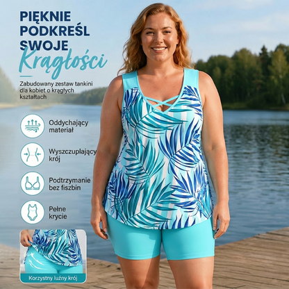 🩱🏊‍♀️Dwuczęściowy kostium kąpielowy dla kobiet w sportowym stylu z wzorem