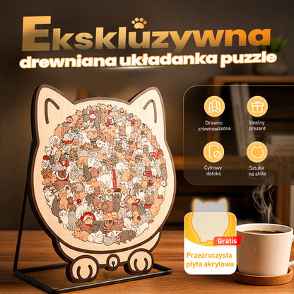 🎁 Gorąca wyprzedaż: 49% zniżki🔥 135-elementowa drewniana układanka w kształcie kota w kolorach Morandiego🐱