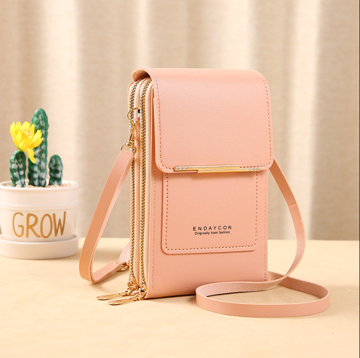 📱👛 Simple and elegant women's touchscreen crossbody phone wallet
