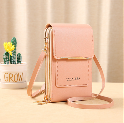 📱👛 Simple and elegant women's touchscreen crossbody phone wallet