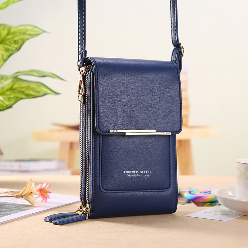 📱👛 Simple and elegant women's touchscreen crossbody phone wallet