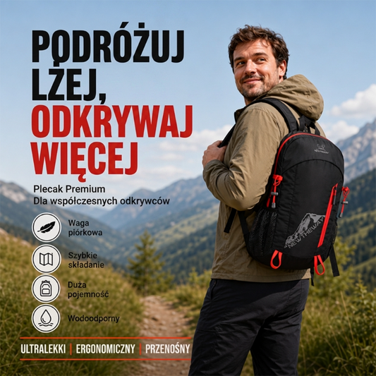 ⛰️Składany, wodoodporny plecak kempingowy