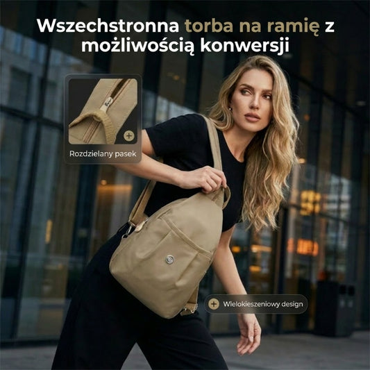 ✨Plecak z wieloma kieszeniami, który można przekształcić w torbę crossbody