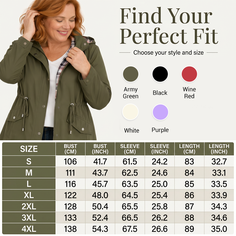 🌧️💧Ultimate Plaid Waterproof Jacket for Women🍃Unleash Style and Durability in Any Storm!