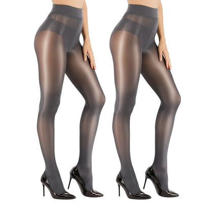 🌸Hot Sale 50% OFF👑 Transparent High-Waisted Shiny Sheer Tights for Women - Sheer & Comfortable