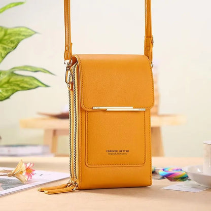 📱👛 Simple and elegant women's touchscreen crossbody phone wallet