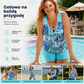 🩱🏊‍♀️Dwuczęściowy kostium kąpielowy dla kobiet w sportowym stylu z wzorem