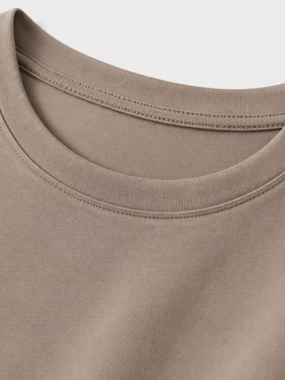 Women’s Solid High Low Hem Long-Sleeve Tops