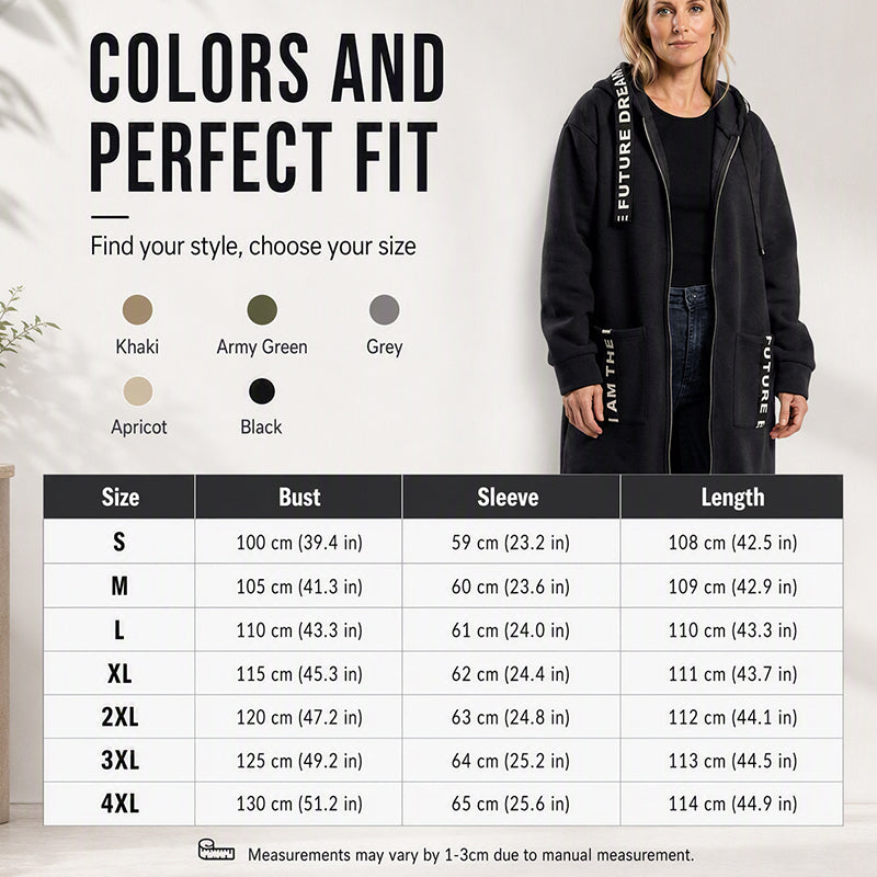 📢Autumn New  - 50% Off✨Long Zipper Hoodie with Pockets - Versatile, Warm, and Comfortable