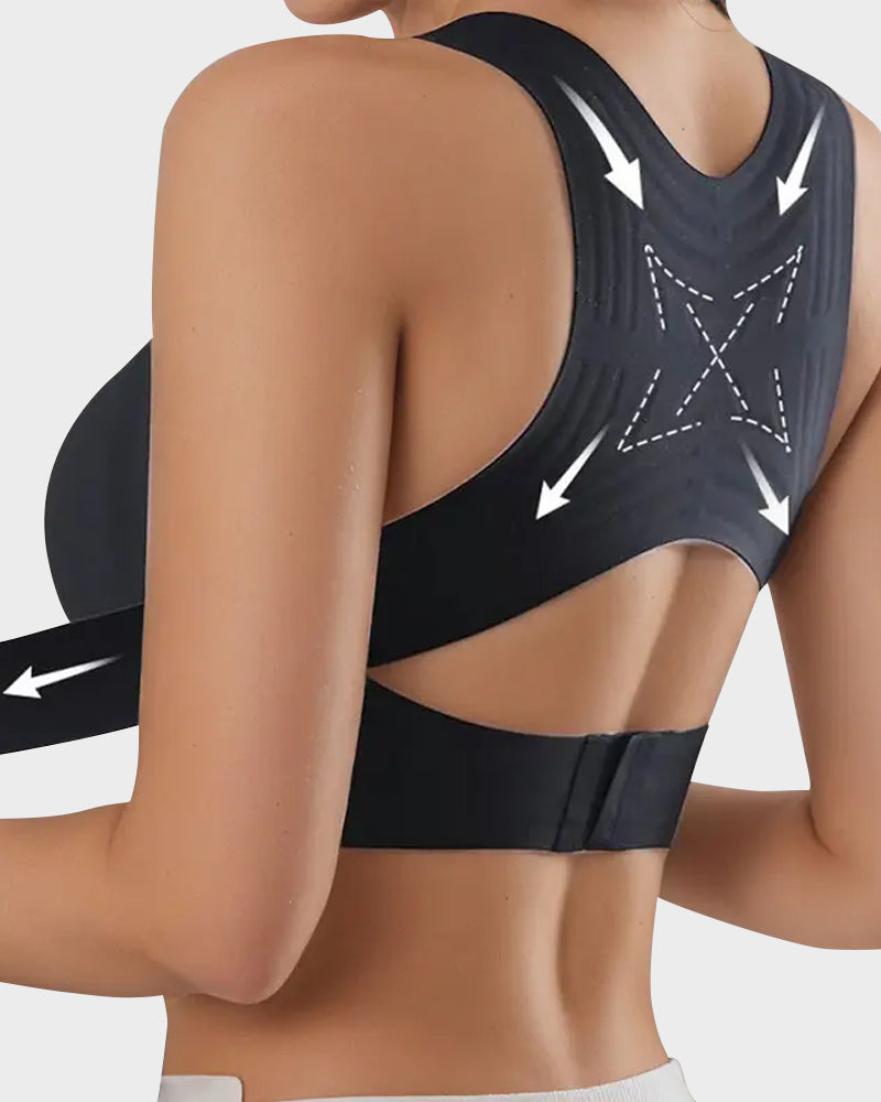 🎉LAST DAY SALE -70% OFF⚡Front Closure Cross-Back Wireless Posture Bra-9