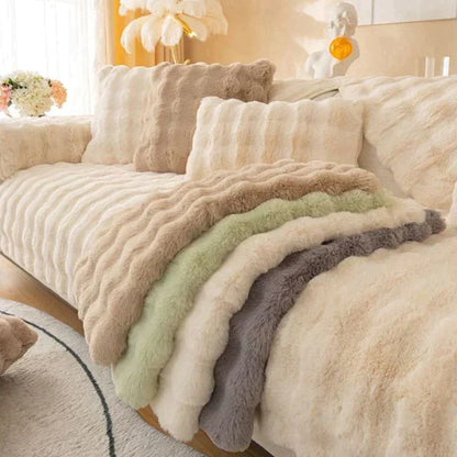 🛋️☁️ Pokrowiec na sofę z grubego pluszu króliczego❄️