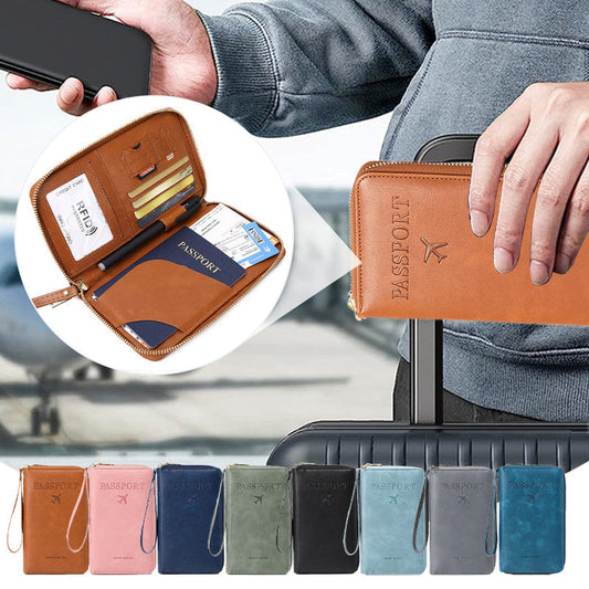 🧳 Wielofunkcyjny portfel na paszport z RFID