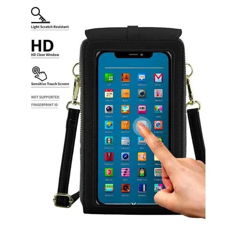 📱👛 Simple and elegant women's touchscreen crossbody phone wallet