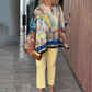 👚Nieregularny top damski z nadrukiem w kształcie litery V