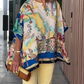 👚Nieregularny top damski z nadrukiem w kształcie litery V