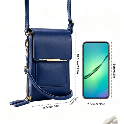 📱👛 Simple and elegant women's touchscreen crossbody phone wallet