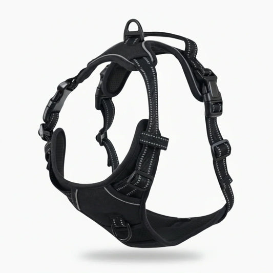 🐶🐾 LIMITED-TIME 55% OFF! FellStern Adjustable Dual-Clip Anti-Pull Dog Harness – Breathable Padding, Four-Way Fit & Secure Walking Control