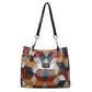 🥳 👜Modna torba typu tote z geometrycznym wzorem i dużą pojemnością