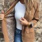💝Elegancka damska marynarka z modnym podszewką w panterkę!🐆