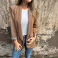 💝Elegancka damska marynarka z modnym podszewką w panterkę!🐆