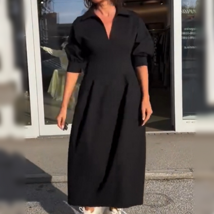 💕 Elegancka sukienka wyszczuplająca talię z dekoltem w szpic