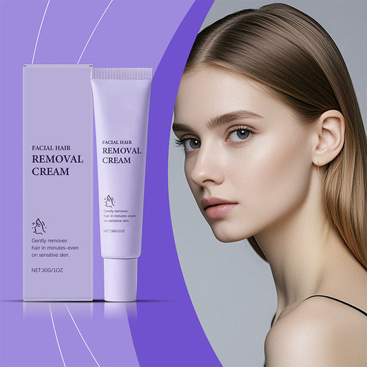 💖 Łagodny i bezbolesny krem do usuwania owłosienia z twarzy – 100% naturalny i testowany dermatologicznie! 🌿✨