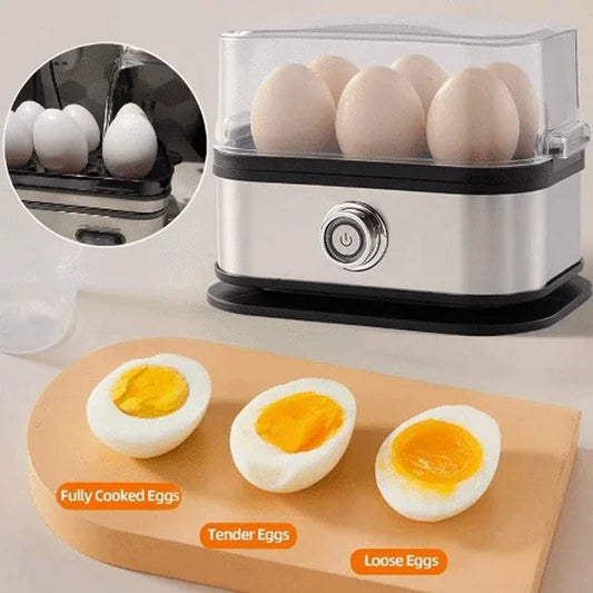 🥚 Wielofunkcyjny parowar do jajek z przezroczystą pokrywką