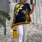 👚Nieregularny top damski z nadrukiem w kształcie litery V