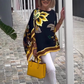 👚Nieregularny top damski z nadrukiem w kształcie litery V