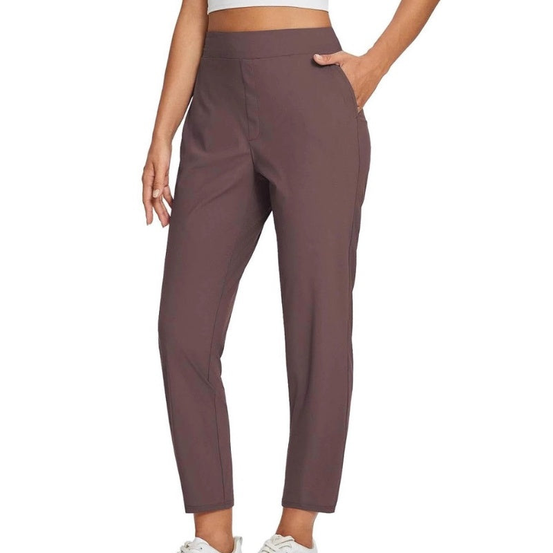 👖🌞Women’s Fitted High-Waisted Zip-Pocket Trousers