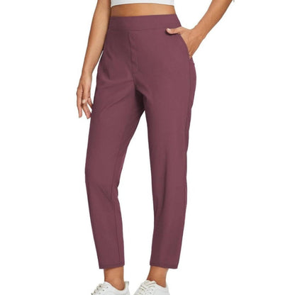 👖🌞Women’s Fitted High-Waisted Zip-Pocket Trousers