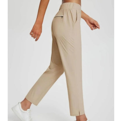 👖🌞Women’s Fitted High-Waisted Zip-Pocket Trousers